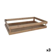 Caixa de Armazenagem Inde Bambu 53 x 32,5 x 10 cm (3 Unidades) A Preço de Revenda - nacloset