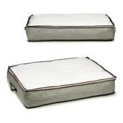 Bolsa de Armazenamento Roupa Tecido Branco/Cinzento (80 x 45 x 15 cm) Casa | Jardim - nacloset 2