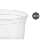 Lancheira Redonda Transparente Polipropileno (500 ml) Cozinha | Gourmet - nacloset 2