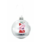 Bola de Natal Peppa Pig Cosy corner Prateado 6 Unidades Plástico (Ø 8 cm) Casa | Jardim - nacloset