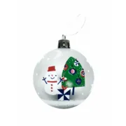 Bola de Natal Peppa Pig Cosy corner Prateado 6 Unidades Plástico (Ø 8 cm) Casa | Jardim - nacloset 2