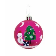 Bola de Natal Peppa Pig Cosy corner Fúcsia 10 Unidades Plástico (Ø 6 cm) Casa | Jardim - nacloset 2