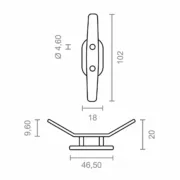 Polia para toldo Micel TLD15 Branco 1,8 x 2 x 10,2 cm 2 Unidades Casa | Jardim - nacloset 2