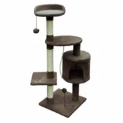 Árvore de arranhar para gatos Gloria 40 x 112 x 40 cm Castanho Madeira Sisal Animais de Estimação - nacloset