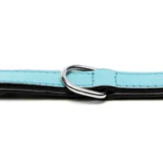 Coleira para Cães Gloria 30 cm Acolchoado Couro Azul Animais de Estimação - nacloset 2