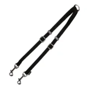 Fixação de trela para dois cães Gloria Preto (1.6 x 35-56 cm) (1.6 x 35-56 cm) Animais de Estimação - nacloset