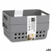 Cesta Multiusos Confortime 144902 12 x 7,5 x 7 cm (2 Peças) (36 Unidades) (12 x 7,5 x 5 cm) A Preço de Revenda - nacloset
