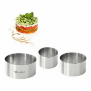 Molde para empratar Quttin Prateado Aço inoxidável 12 Unidades (3 Peças) Cozinha | Gourmet - nacloset 2