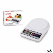 balança de cozinha Basic Home Digital 7 kg Branco 23 x 16 x 3,6 cm (6 Unidades) A Preço de Revenda - nacloset