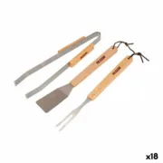 Utensílios para churrasco Algon Madeira 18 Unidades (3 Peças) Casa | Jardim - nacloset