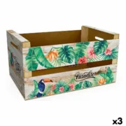 Caixa de Armazenagem Confortime Paradise (3 Unidades) (44 x 24,5 x 23 cm) A Preço de Revenda - nacloset