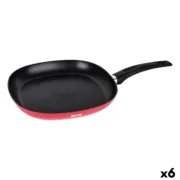 Frigideira Assadora Quttin Infinity Vermelho 28,5 x 47 x 6 cm (6 Unidades) Cozinha | Gourmet - nacloset