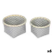 Conjunto de Cestas Confortime 2 Peças Redonda 26 x 26 x 17 cm (2 Peças) (6 Unidades) A Preço de Revenda - nacloset