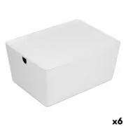 Caixa de Organização Empilhável Confortime Com tampa 35 x 26 x 16 cm (6 Unidades) A Preço de Revenda - nacloset