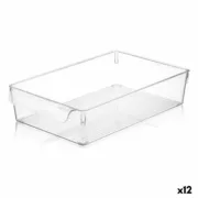 Caixa Multiusos Quttin Transparente 20 x 32,5 x 7 cm (12 Unidades) A Preço de Revenda - nacloset