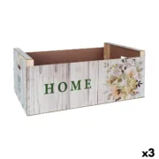 Caixa de Armazenagem Confortime Sweet Home Multicolor Madeira Bloemen 58 x 39 x 21 cm (3 Unidades) A Preço de Revenda - nacloset