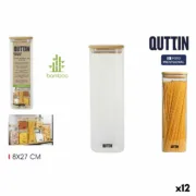 Bote Quttin Bambu Quadrado 1,3 L 8 x 27 cm (12 Unidades) A Preço de Revenda - nacloset