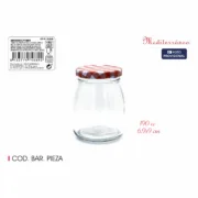Boião de Vidro Mediterraneo Multiusos 190 ml Vidro (48 Unidades) A Preço de Revenda - nacloset 2