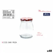 Boião de Vidro Mediterraneo Multiusos 190 ml Vidro (48 Unidades) A Preço de Revenda - nacloset