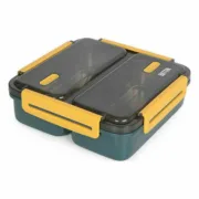 Lancheira Hermética ThermoSport Duplo Aço Plástico 19,8 x 19,8 x 6,3 cm (6 Unidades) A Preço de Revenda - nacloset 2