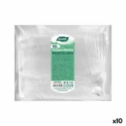 Conjunto de Colheres Algon Reutilizável Transparente 10 Unidades 16,6 cm Cozinha | Gourmet - nacloset