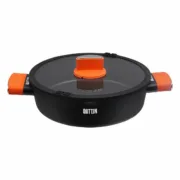 Caçarola com Tampa de Vidro Quttin Gastro Preto Laranja 36,5 x 27 x 8,5 cm (6 Unidades) A Preço de Revenda - nacloset 2