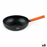 Frigideira Wok Quttin Gastro Preto Laranja 47 x 29 x 8 cm (6 Unidades) Cozinha | Gourmet - nacloset