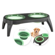 Comedouro para Cão Caison Silicone 39 x 21 x 13 cm Duplo Animais de Estimação - nacloset 2