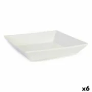 Saladeira La Mediterránea Elite Branco Cerâmica 21 x 21 x 4,5 cm (6 Unidades) (21 x 21 x 4,5 cm) A Preço de Revenda - nacloset
