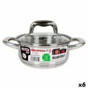 Caçarola Quttin 139494 Com tampa Aço Ø 16 x 7 cm (6 Unidades) (16 cm) (1,5 L) A Preço de Revenda - nacloset