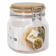 Bote Borgonovo 750 ml Hermético Bambu 10 x 10 x 13 cm (6 Unidades) A Preço de Revenda - nacloset 2