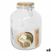 Bote Borgonovo Primizie Bambu 4,25L 14,5 x 14,5 x 26 cm (6 Unidades) (4,25 L) A Preço de Revenda - nacloset