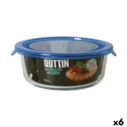 Lancheira Redonda com Tampa Quttin   Azul 900 ml (6 Unidades) A Preço de Revenda - nacloset