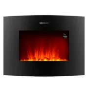 Chaminé Elétrica Decorativa de Parede Cecotec Ready Warm 2250 Curved Flames Connected Preto 1000 – 2000 W 2000 W Casa | Jardim - nacloset
