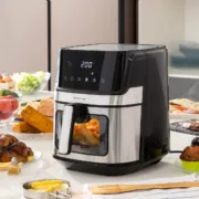 Fritadeira sem Óleo c/ Janela em Aço inoxidável (1700 W 6,5 L) Cozinha | Gourmet - nacloset