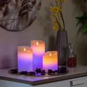 Velas LED Multicor Efeito Chama com Comando (3 Unidades) A Preço de Revenda - nacloset