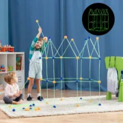 Kit de Construção de Fortalezas para Criança Builkitt InnovaGoods 155 Peças Bebés e Crianças - nacloset