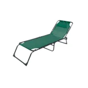 Marbueno Cadeira Dobrável Aço com Almofada Jardim e Piscina 190X58X27 cm Verde 10002 Casa | Jardim - nacloset