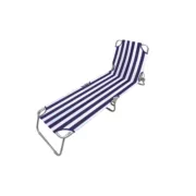 Ligstoel Marbueno Riscas Azul Branco 187 x 24 x 55 cm Casa | Jardim - nacloset