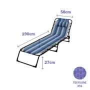 Ligstoel Marbueno Azul 190 x 27 x 58 cm Casa | Jardim - nacloset 2