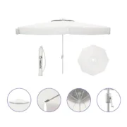 Parasol Marbueno Branco Poliéster Alumínio Ø 300 cm Casa | Jardim - nacloset 2