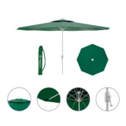 Parasol Marbueno Verde Poliéster Aço Ø 300 cm Casa | Jardim - nacloset 2