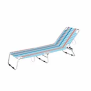 Marbueno Tumbona Plegable Rayas Laranja e Azul Azul Praia 187X58X24 cm 10466 Casa | Jardim - nacloset