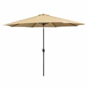 Marbueno Sombrinha Aço 8 Varas D300 cm Poliéster Castanho Jardim, Piscina, Terraço Casa | Jardim - nacloset