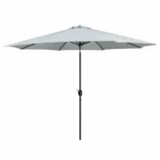 Marbueno Sombrinha Aço 8 Varas D300 cm Poliéster Branco Jardim, Piscina, Terraço Casa | Jardim - nacloset