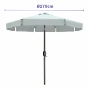 Marbueno Sombrinha Aço 8 Varas D300 cm Poliéster Branco Jardim, Piscina, Terraço Casa | Jardim - nacloset 2