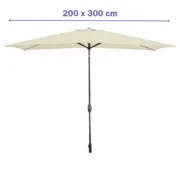 Marbueno Sombrinha Aço 8 Varas 200×300 cm Poliéster Bege Jardim, Piscina, Terraço Casa | Jardim - nacloset 2
