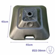 Base Sombrilla Cuadrada Marbueno Plástico 45x45x27 cm 30L Preto Jardim, Piscina, Terraço Casa | Jardim - nacloset 2