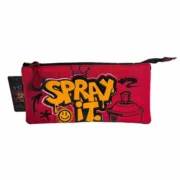 Estojo Triplo Toybags Grafitti 11 x 23 x 5 cm Estojo 3 Compartimentos - nacloset