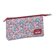 Estojo Nait Nait Flores coimbra burdeos Castanho-avermelhado 22 x 12 x 3 cm Estojos - nacloset